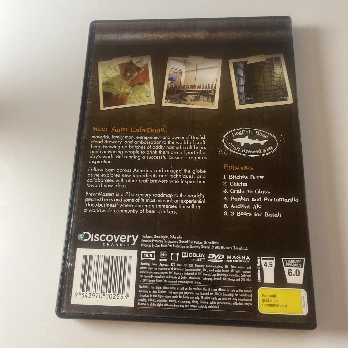 Brew Masters : Season 1 (DVD, 2010, 2-Disc) Sam Calagione Region 4 NEW