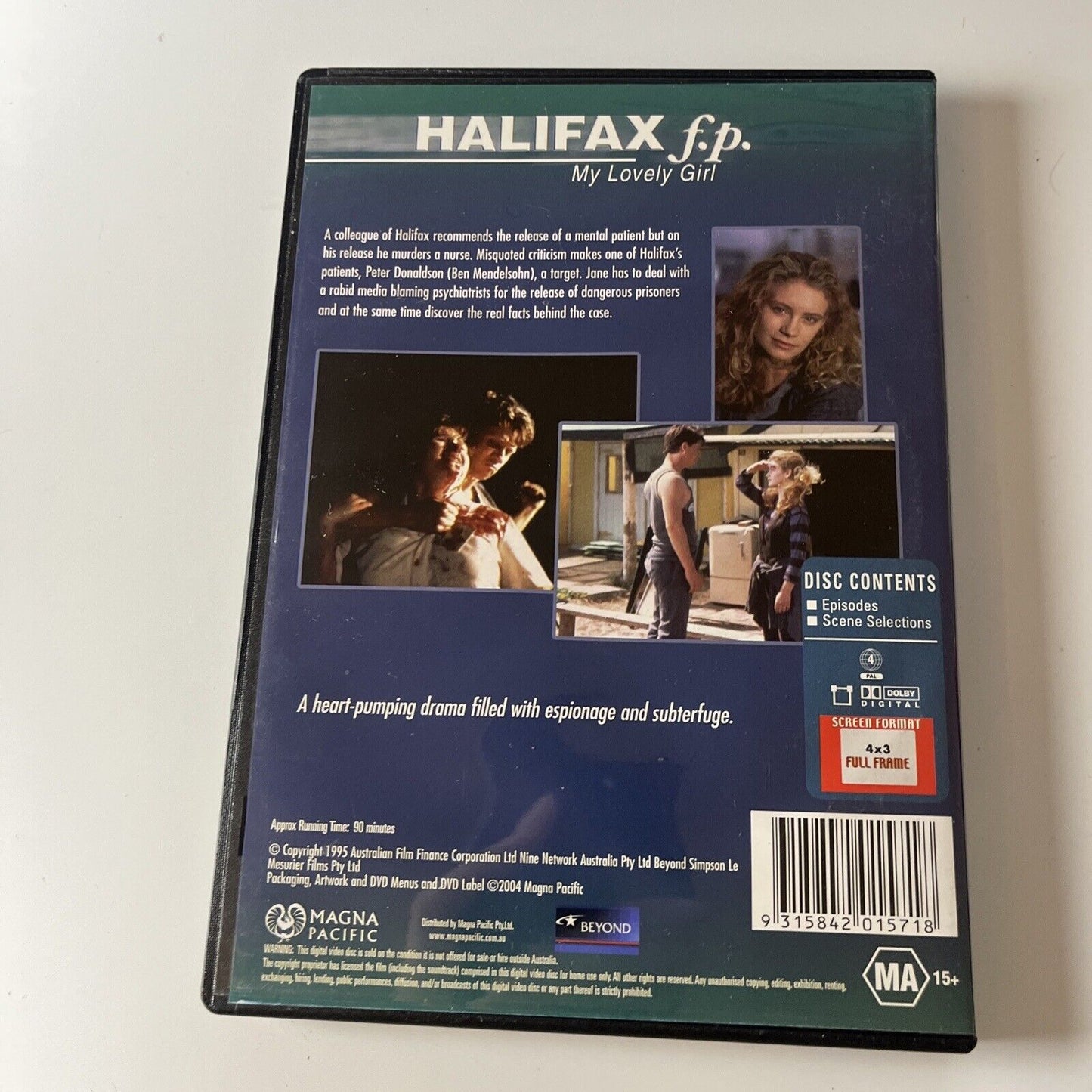 Halifax f.p. - My Lovely Girl (DVD,1995) Rebecca Gibney, Ben Mendelsohn Region 4