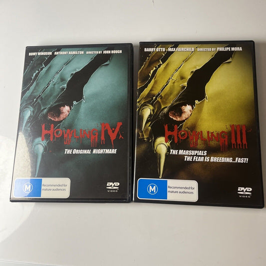 Howling III - The Marsupials + IV The Original Nightmare (DVD,1987) Region 4 NEW