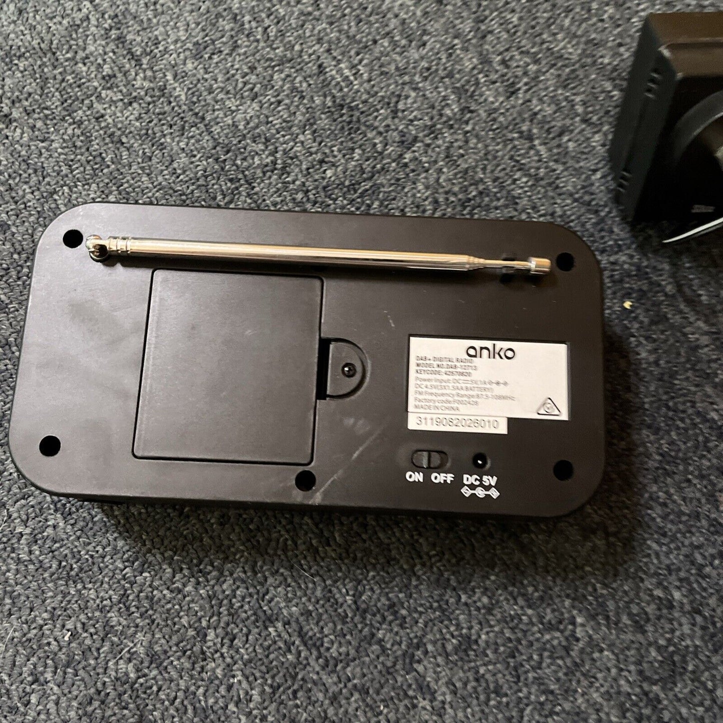 Anko DAB+ Digital FM  Radio DAB-12713 with Power Supply