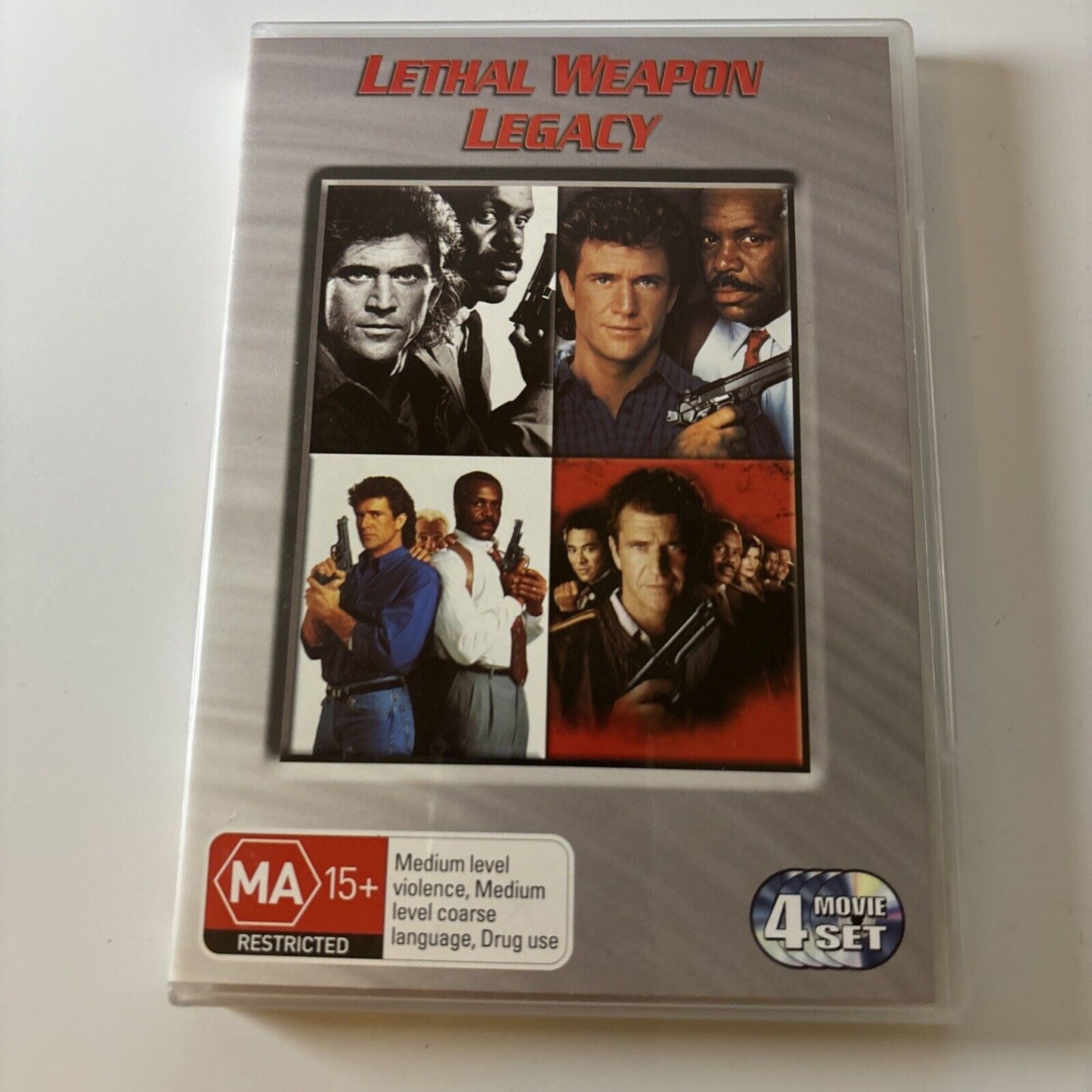 Lethal Weapon 1-4 Legacy (DVD, 1987, 4-Disc) Mel Gibson  Region 4 NEW