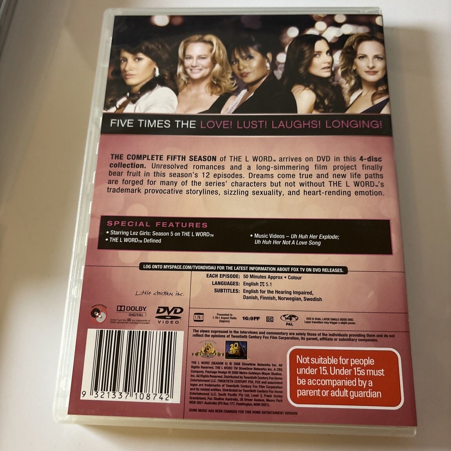 The L Word : Season 1 2 3 4 5 (DVD, 2004, 20-Disc) Region 4