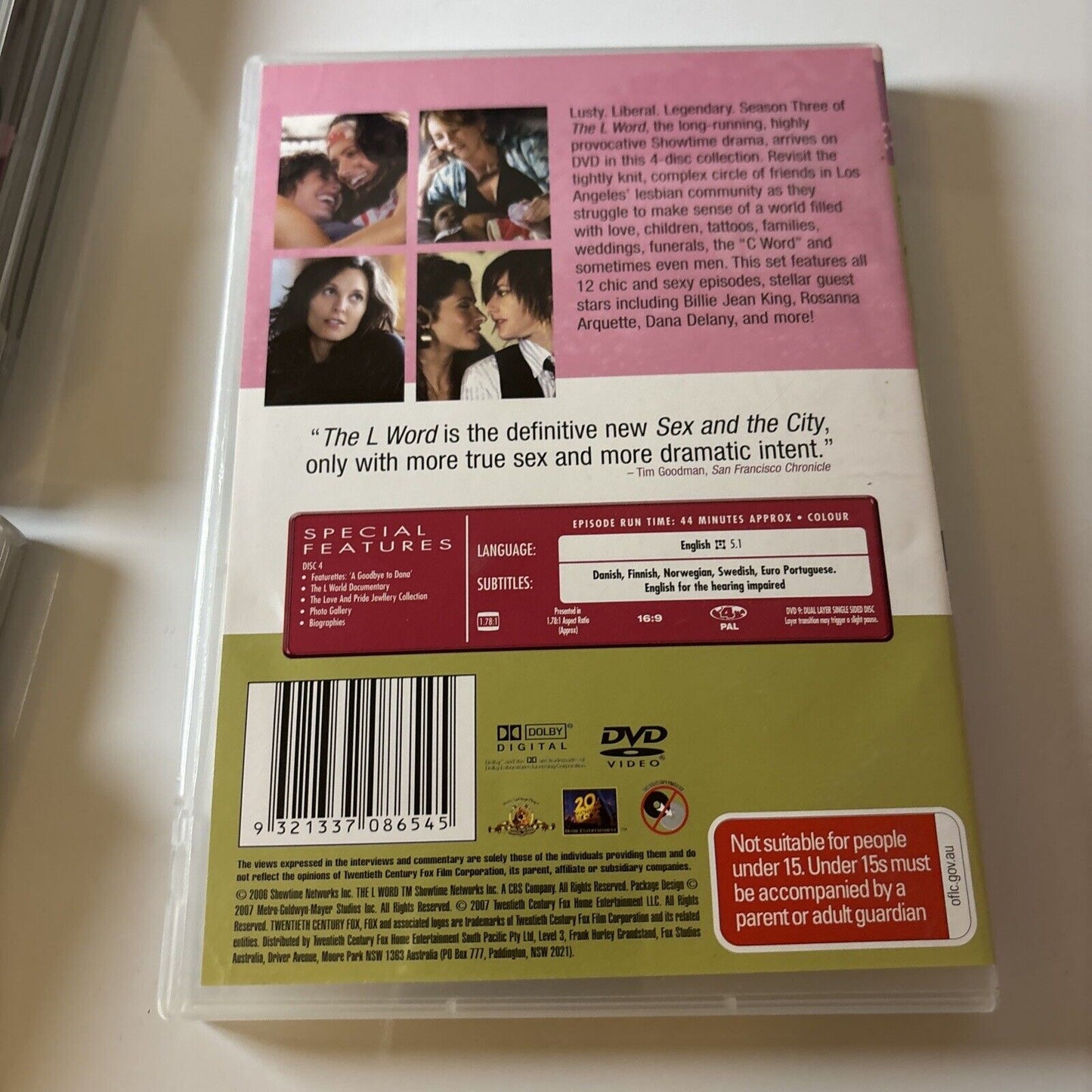 The L Word : Season 1 2 3 4 5 (DVD, 2004, 20-Disc) Region 4