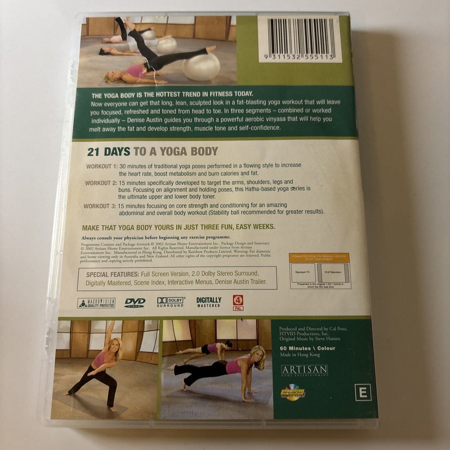 Denise Austin - Fat Blasting Yoga (DVD, 2002) Region 4  NEW