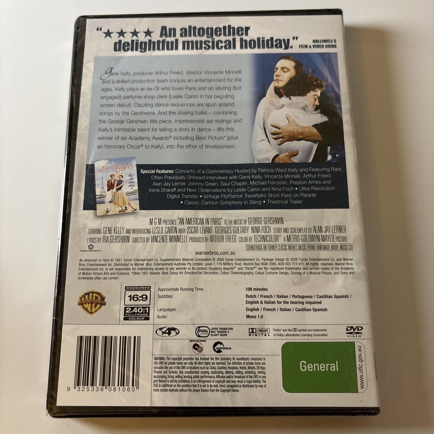 An American In Paris (DVD, 1951) Gene Kelly  Region 4 *New Sealed*