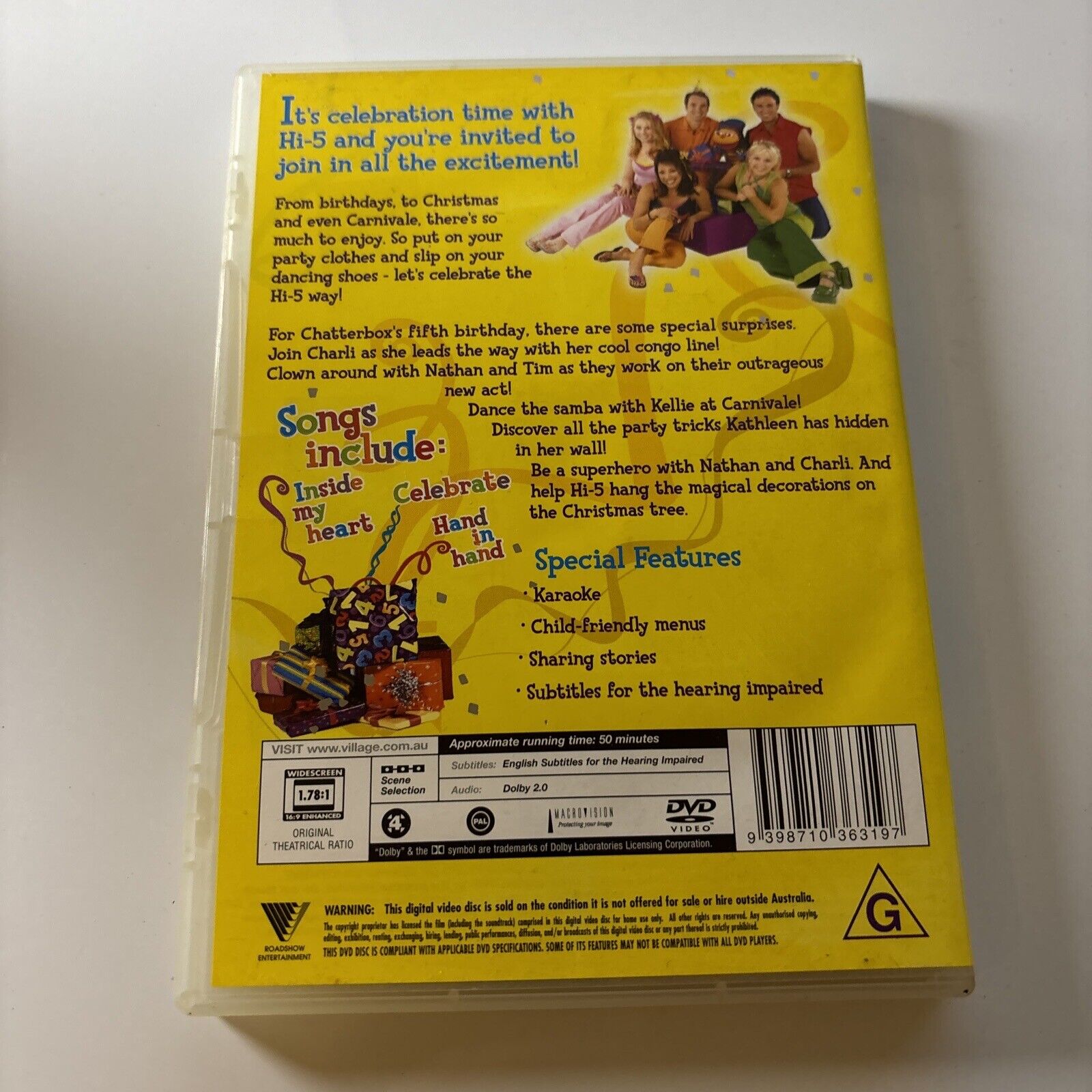 Hi-5 Let's Celebrate (DVD, 2002) Region 4 – Retro Unit