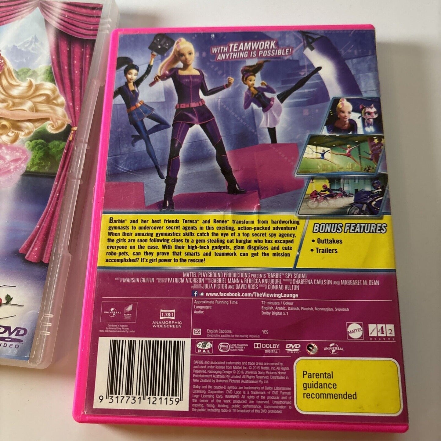 Barbie - Spy Squad / The Pink Shoes (DVD, 2-Disc) Region 4 &2