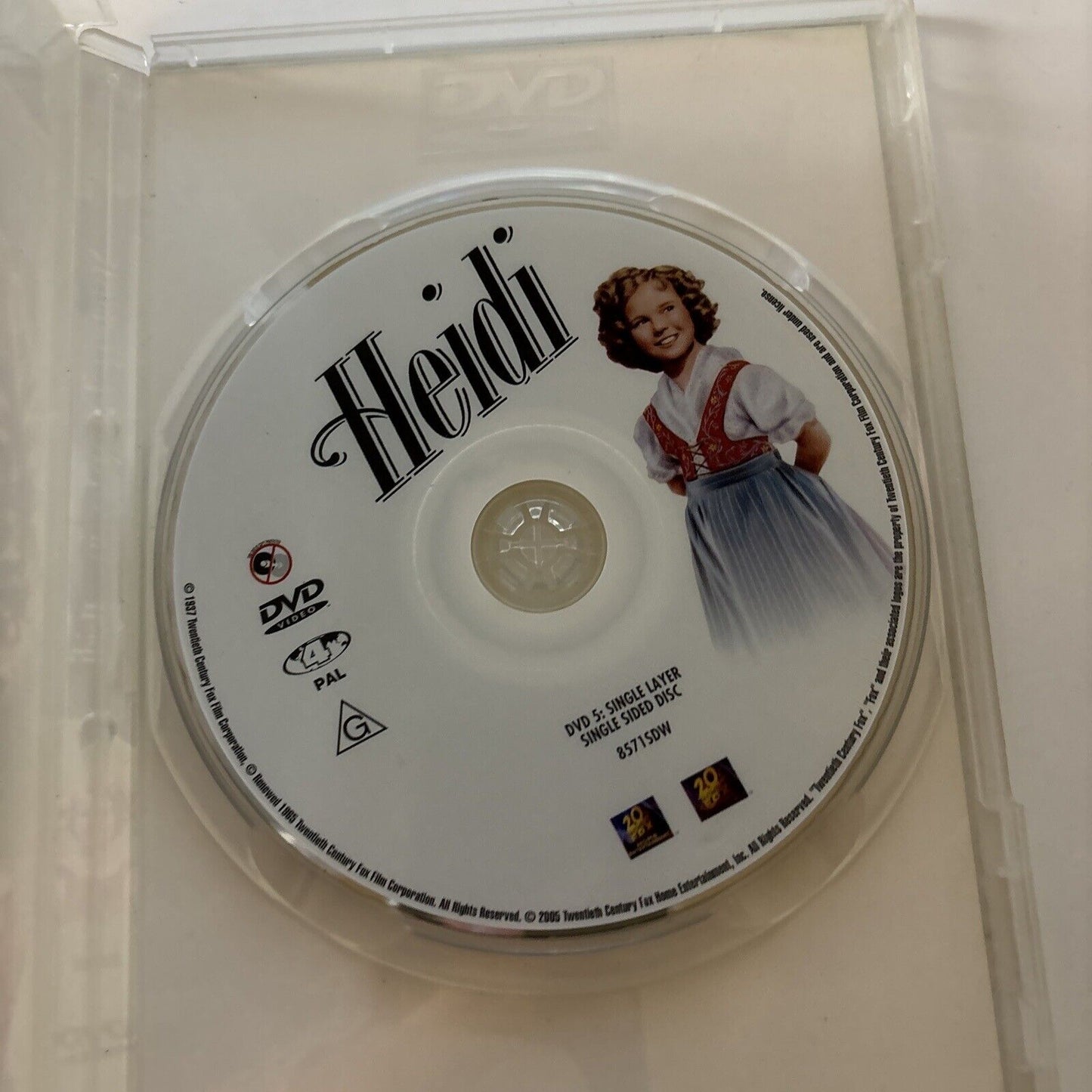 Heidi (DVD, 1937) Shirley Temple Film Region 4