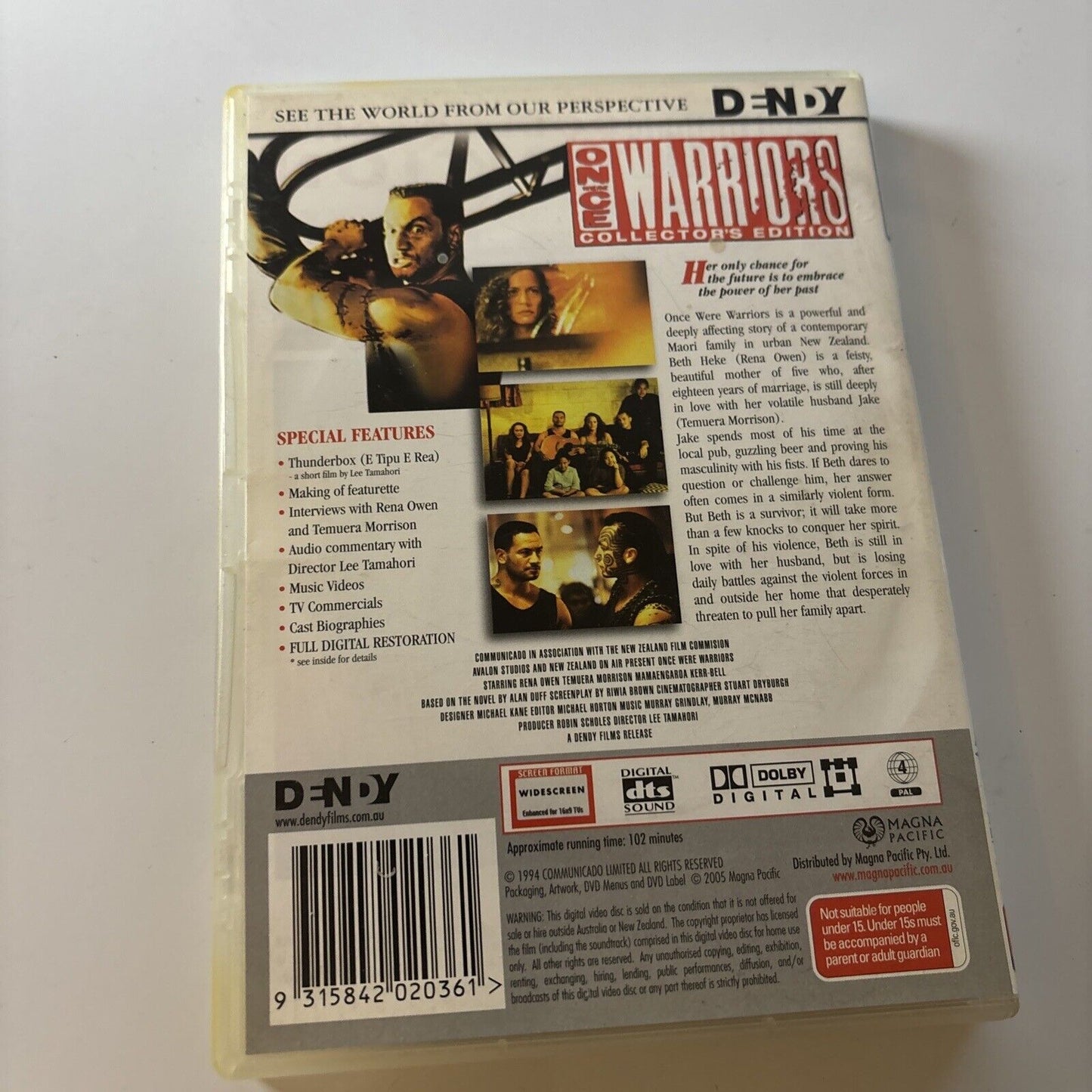 Once Were Warriors (Collector's Edition, DVD, 1994) Region 4