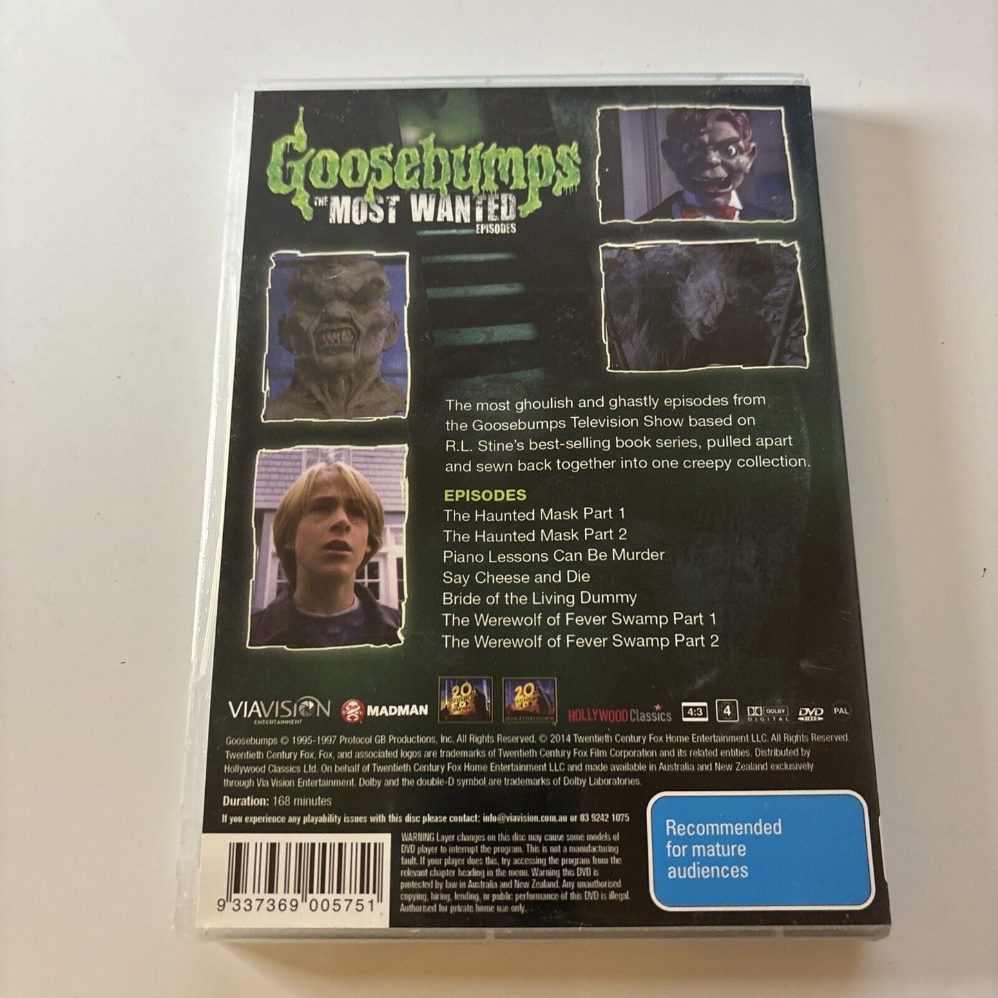 Goosebumps - The Most Wanted Episodes (DVD, 1998) Ryan Gosling Region 4