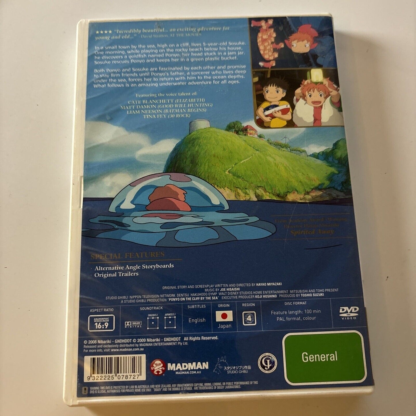 Ponyo (DVD, 2007)  Hayao Miyazaki, Studio Ghibli Region 4