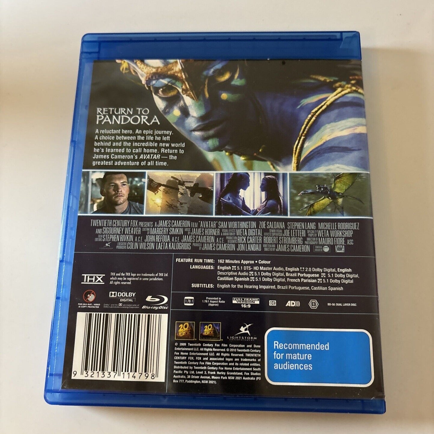 Avatar (Blu-ray, 2009)  Sam Worthington, Sigourney Weaver  Region B