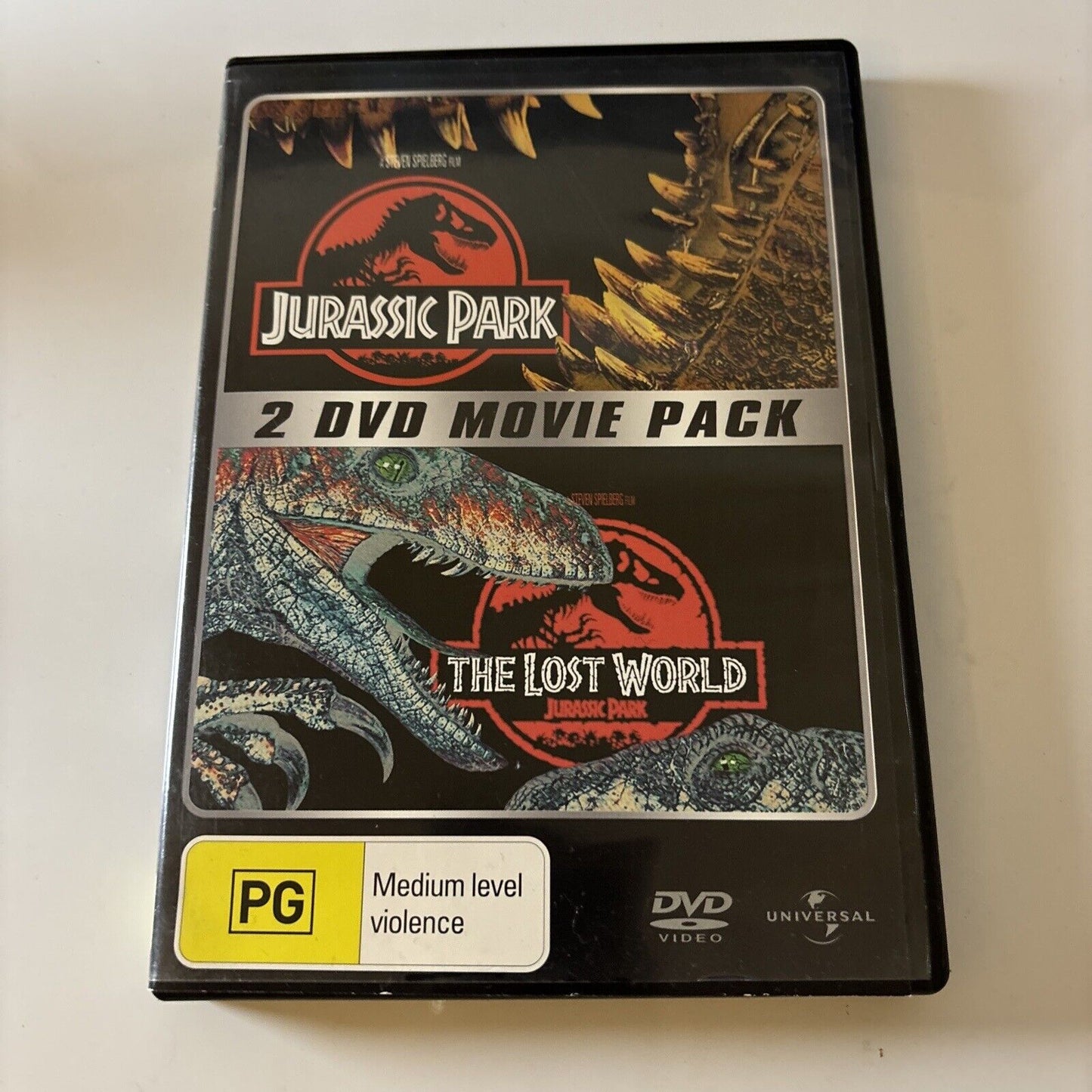 Jurassic Park / Jurassic Park The Lost World (DVD, 1993, 2-Disc) Region 4 &2