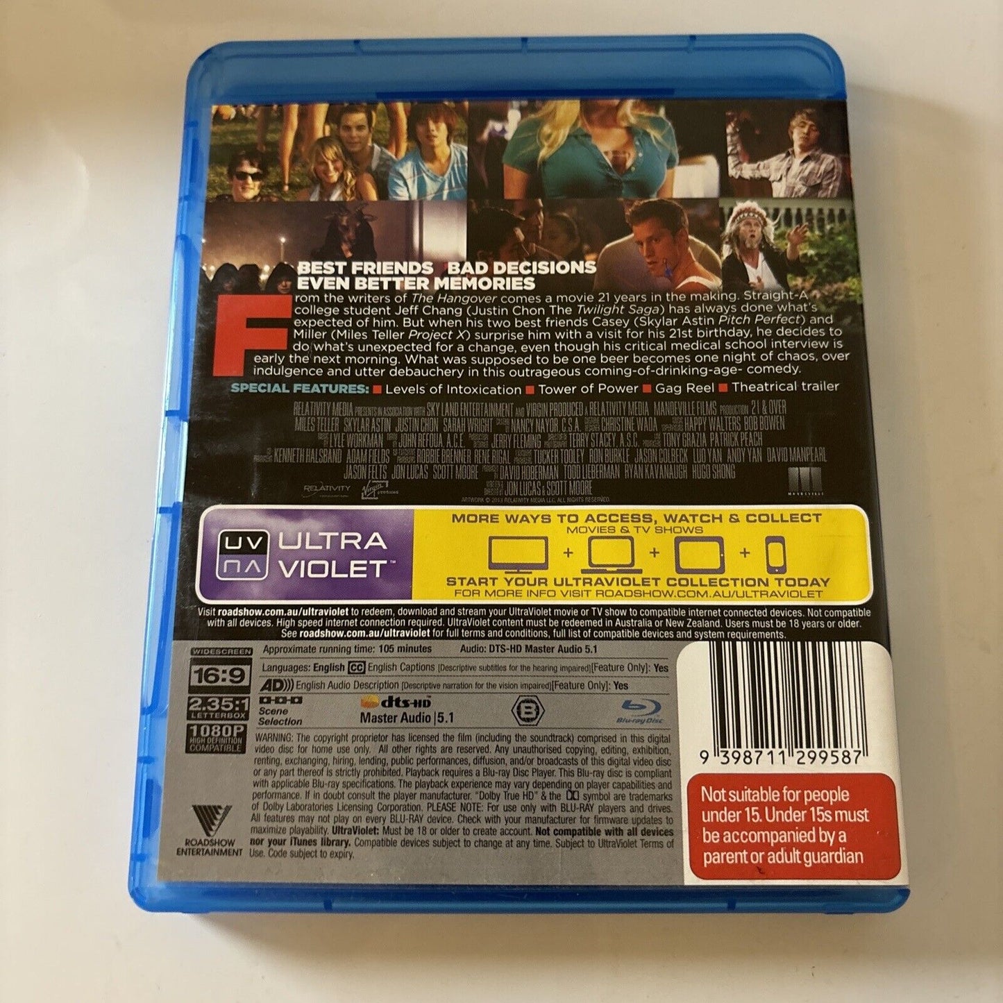 21 & Over (Blu-ray, 2013) Justin Chon, Samantha Futerman Region B