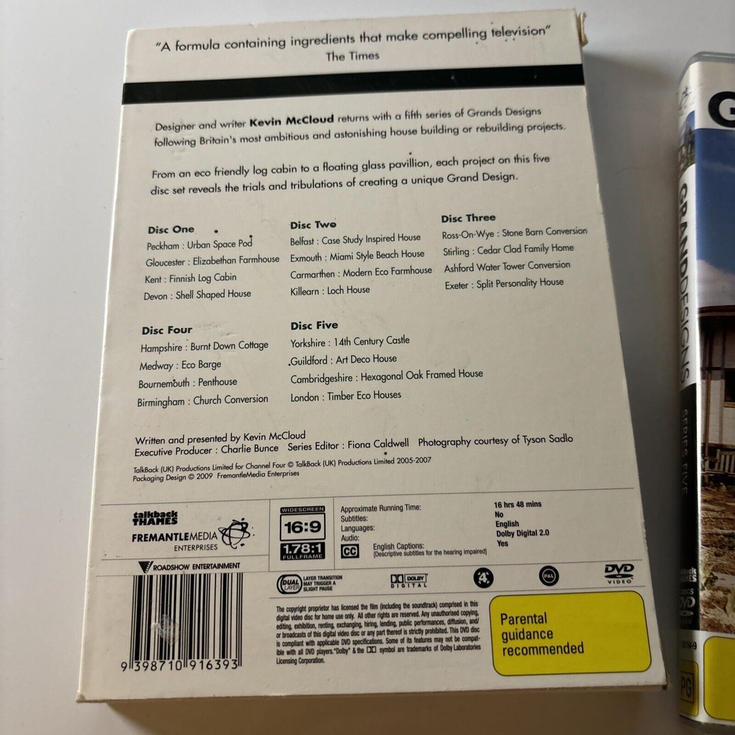 Grand Designs - Series 5 (DVD, 2009, 5-Disc) Region 4 Kevin McCloud