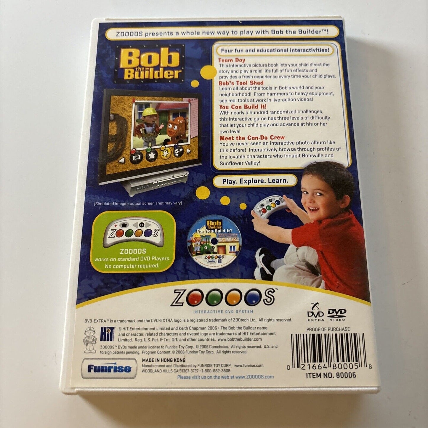 Bob The Builder ZOOOOS Bilingual Interactive DVD System All Regions