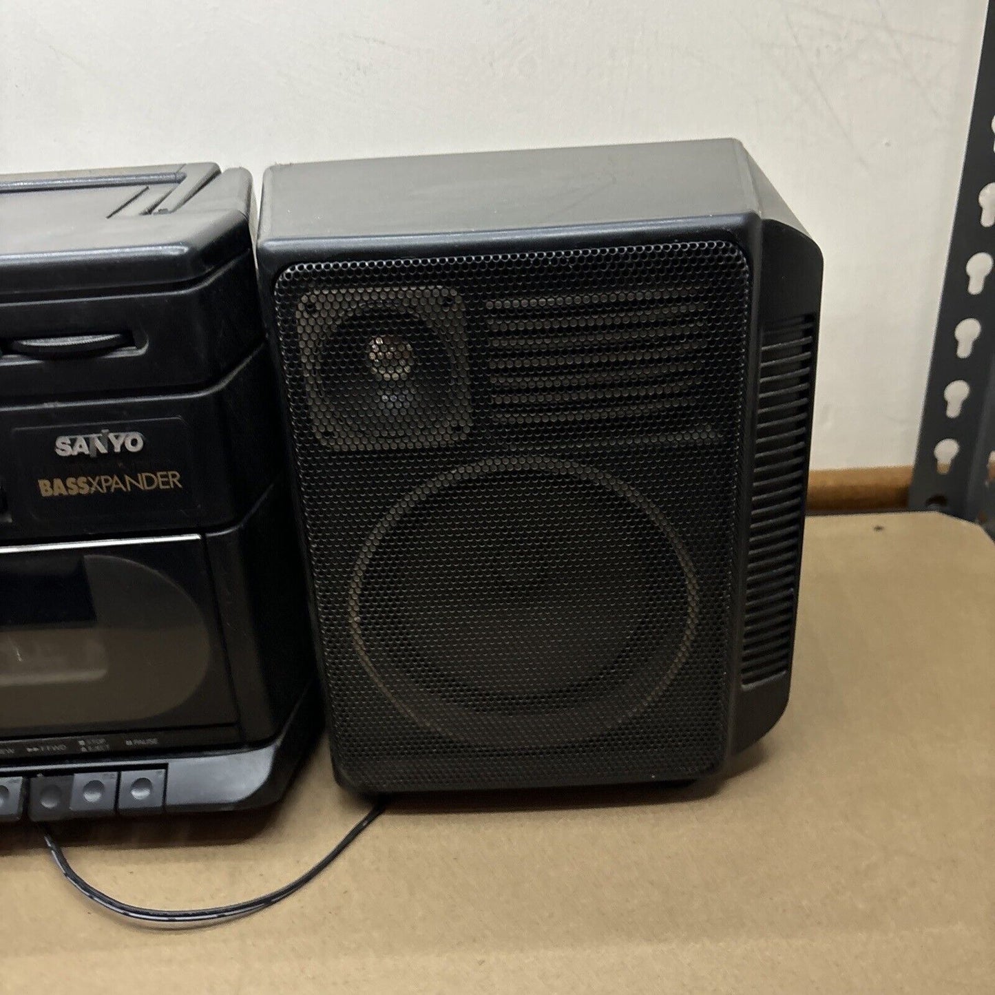 Sanyo MW235F Stereo Double Cassette Recorder Radio *Tape Has Static Sound*