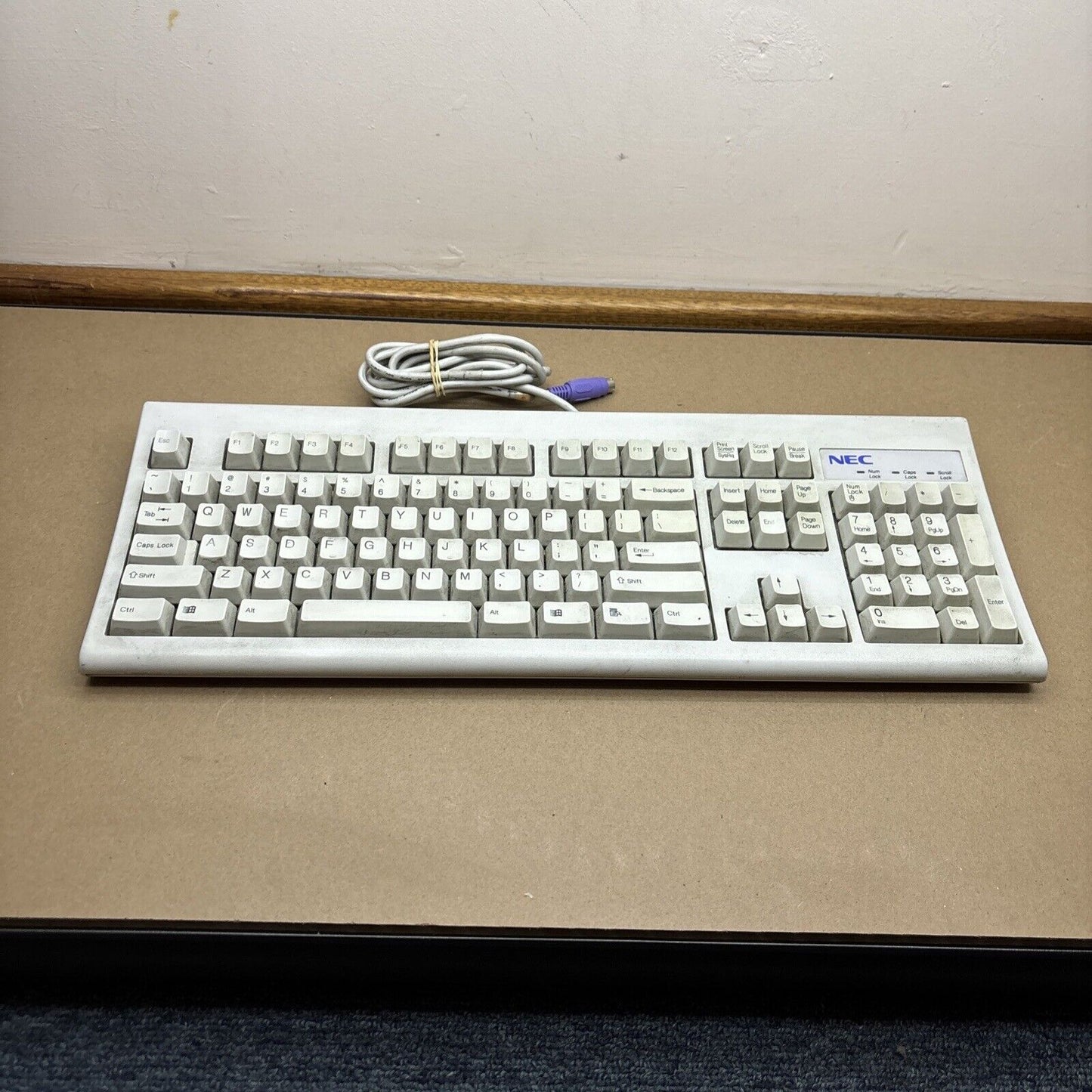 Vintage NEC Mechanical Keyboard KB-6923 PS/2 Port