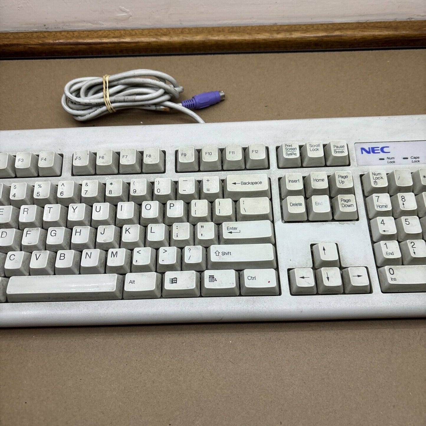 Vintage NEC Mechanical Keyboard KB-6923 PS/2 Port