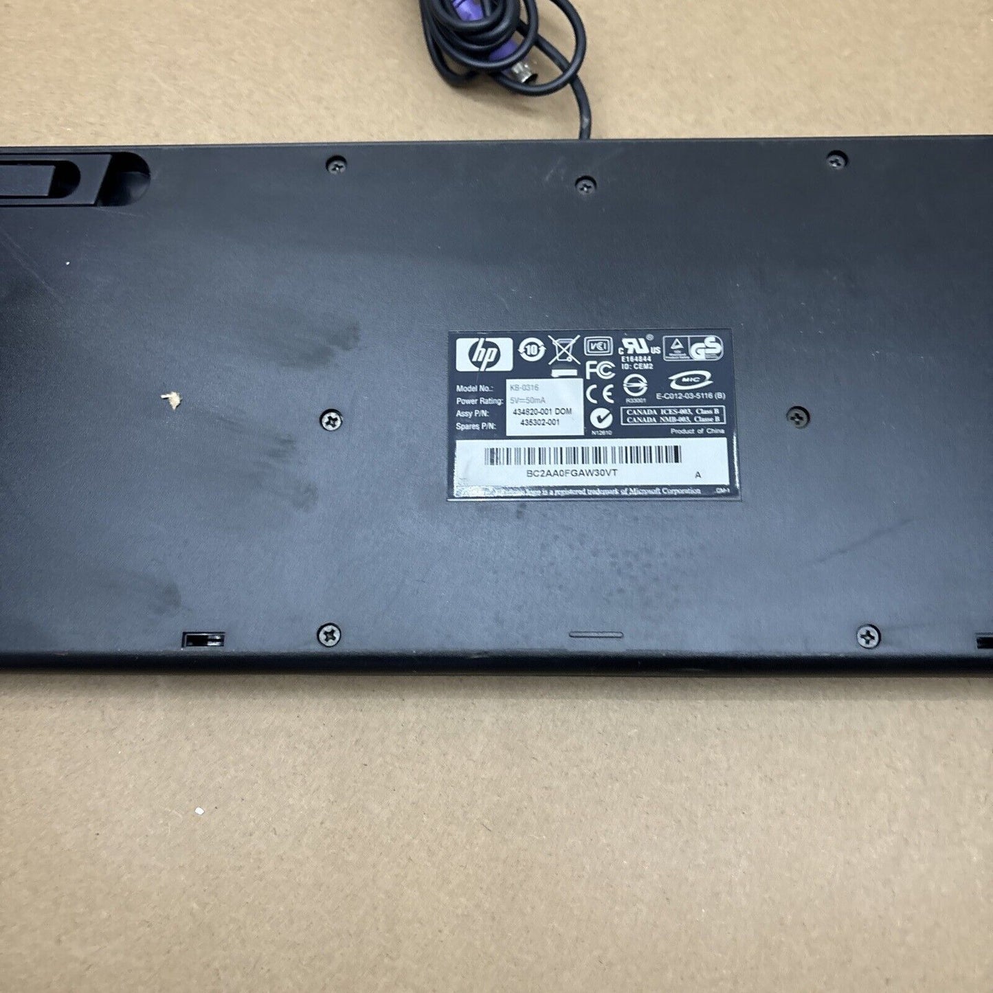 HP Keyboard Wired PS/2 Port KB-0316