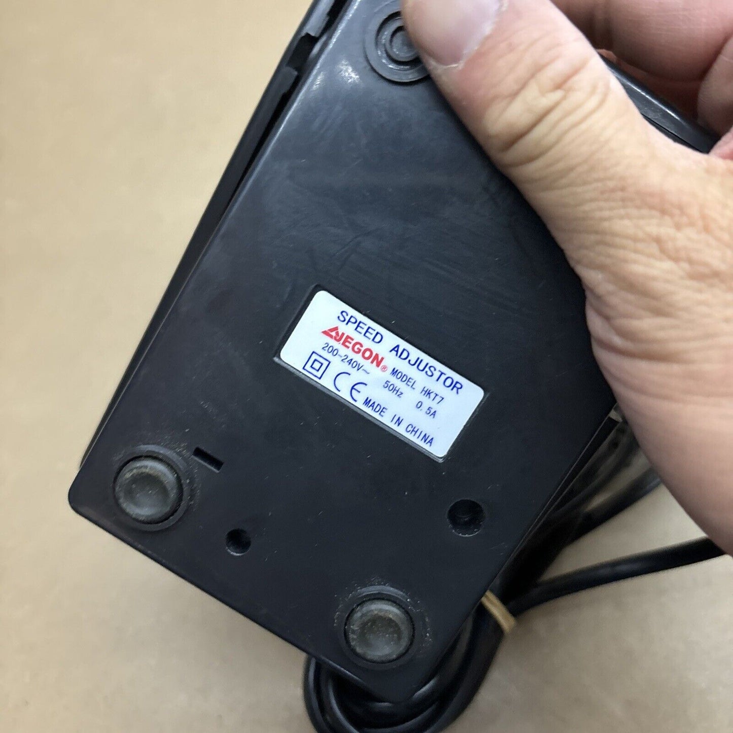 Ajegon Speed Adjustor Pedal Controller Model HKT17 200-240v For Sewing Machine