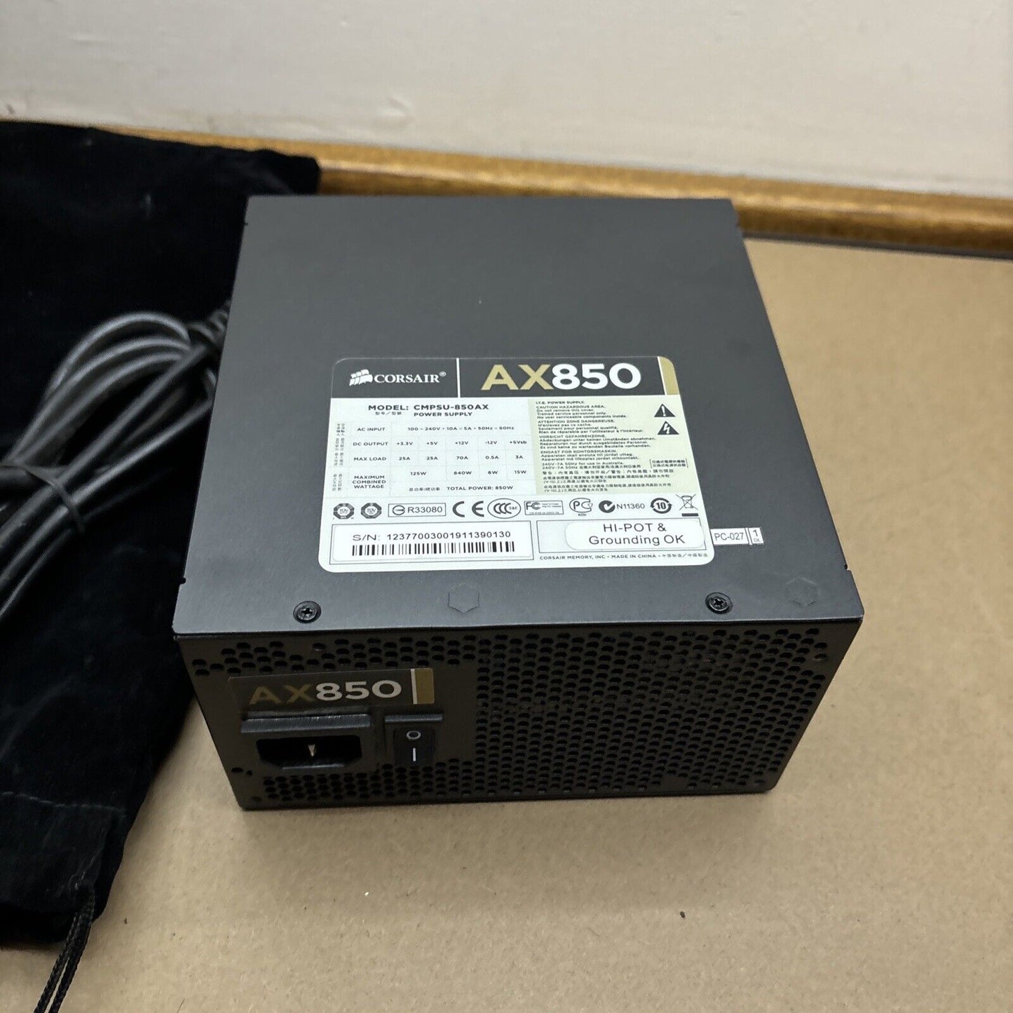 Corsair AX850 Power Supply CMPSU-850AX