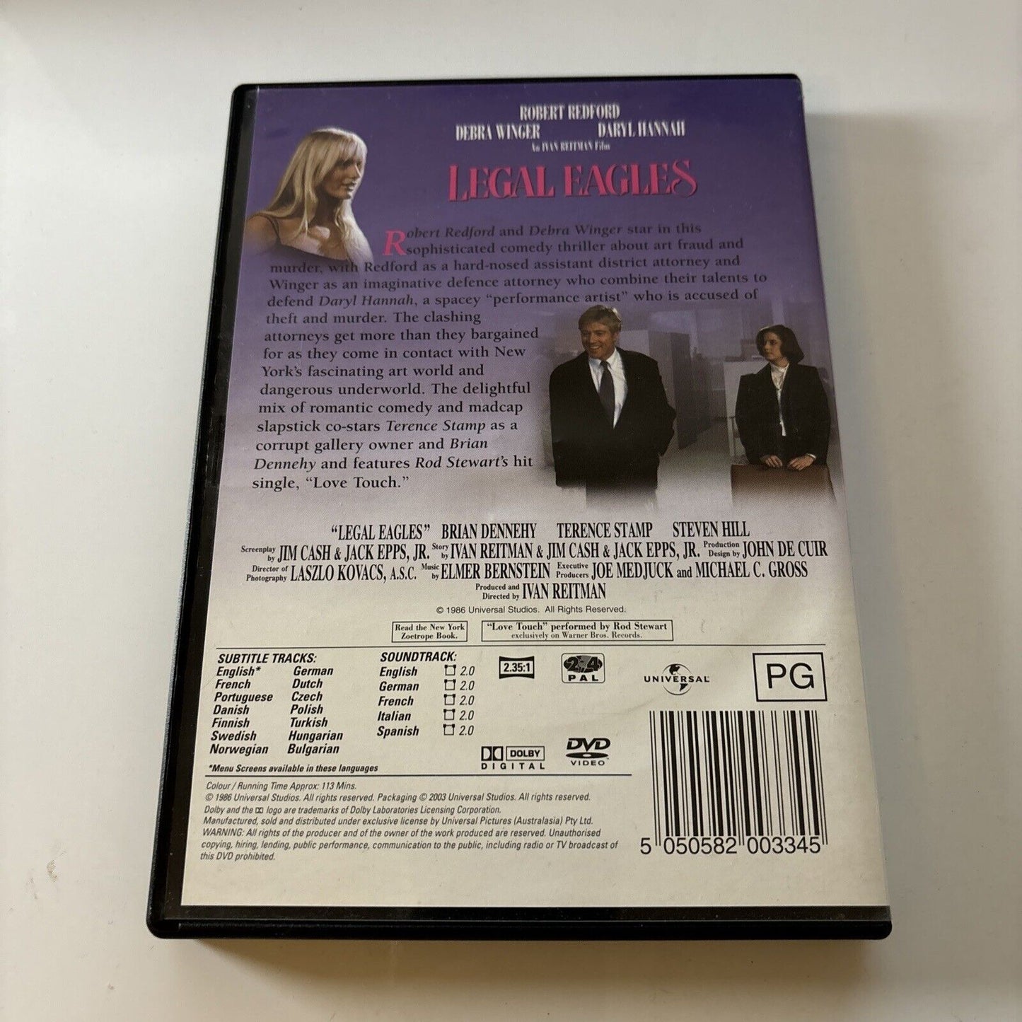 Legal Eagles (DVD, 1986) Daryl Hannah, Robert Redford NEW Region 4