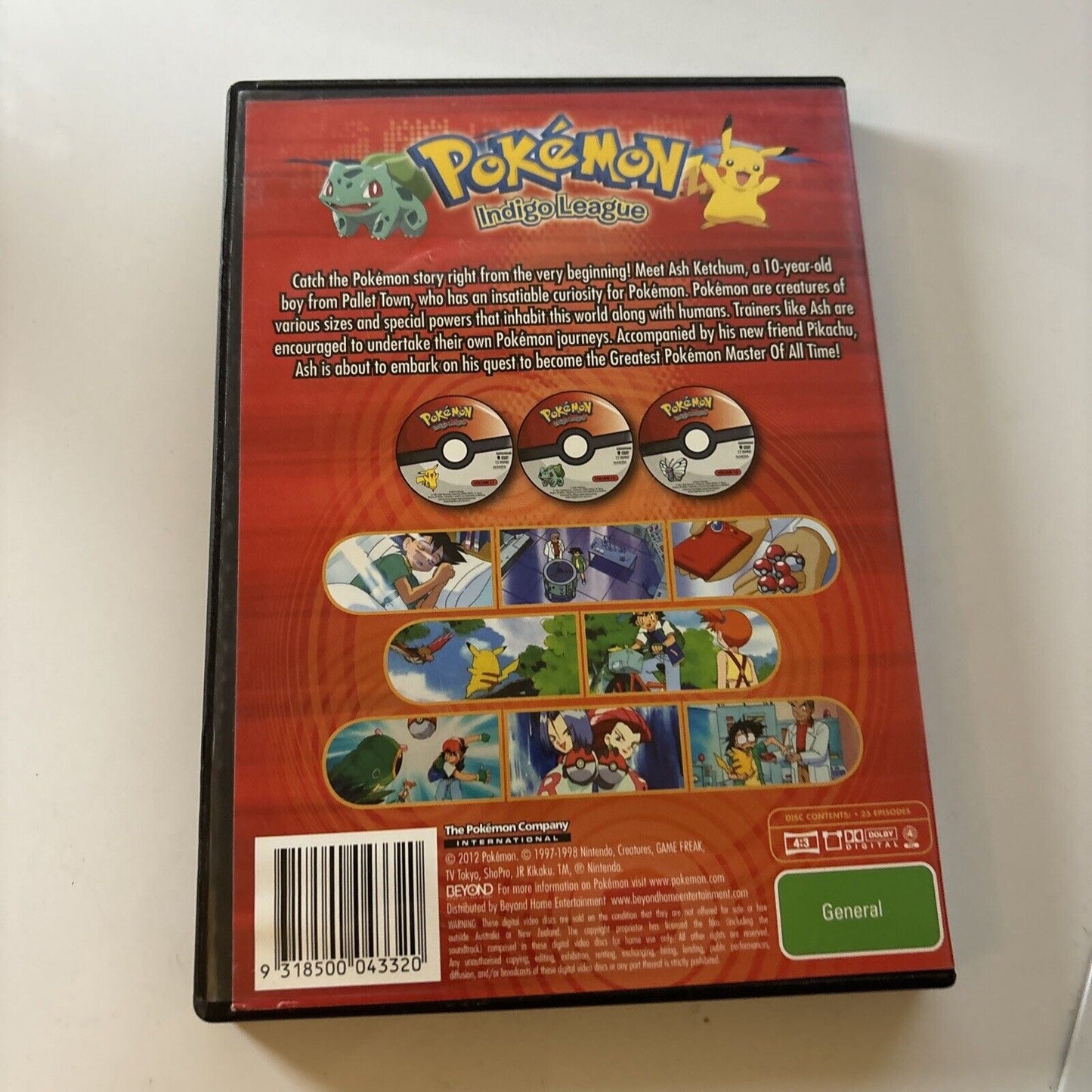 Pokemon - Indigo League : Collection 1 (DVD, 2012, 3-Disc) Region 4
