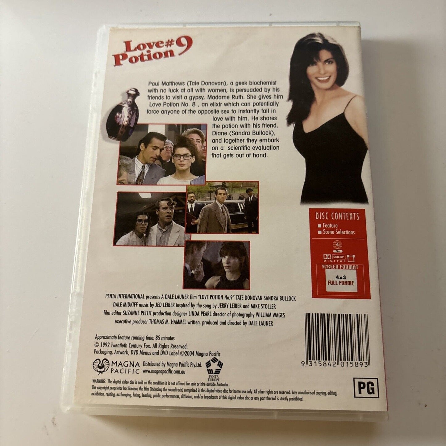 Love Potion No. 9 (DVD, 1992) Anne Bancroft, Sandra Bullock NEW Region 4