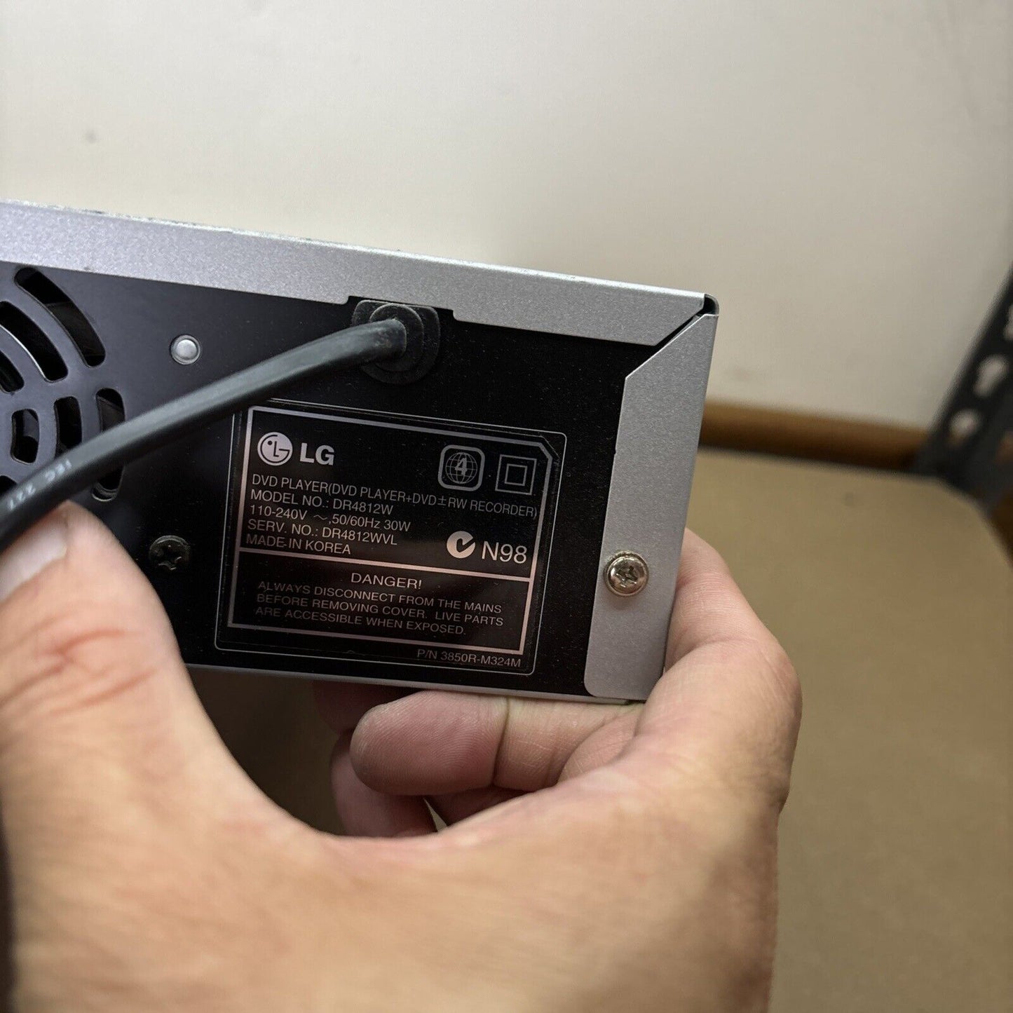 LG DVD Player Recorder DR4812W With Remote Region 4