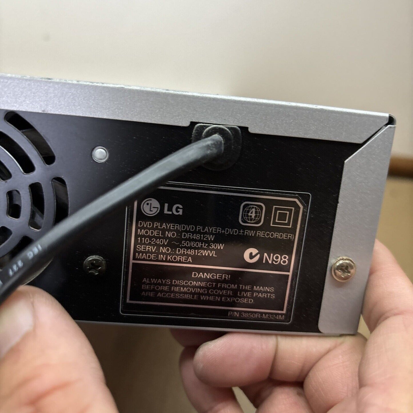 LG DVD Player Recorder DR4812W With Remote Region 4