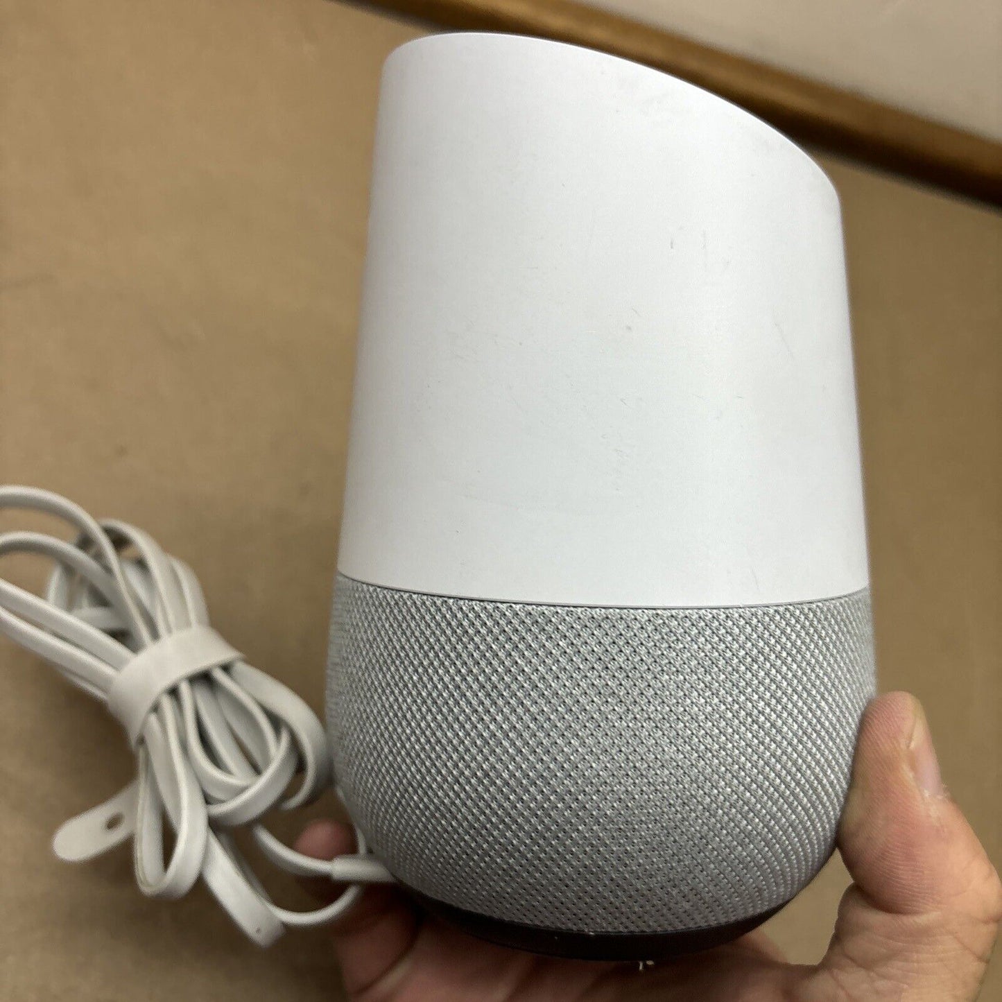 Google Home Smart Speaker and Home Assistant - White Slate