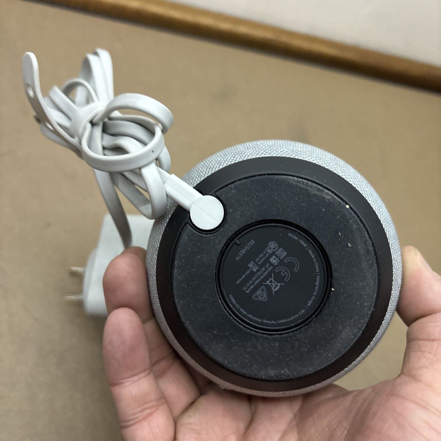 Google Home Smart Speaker and Home Assistant - White Slate