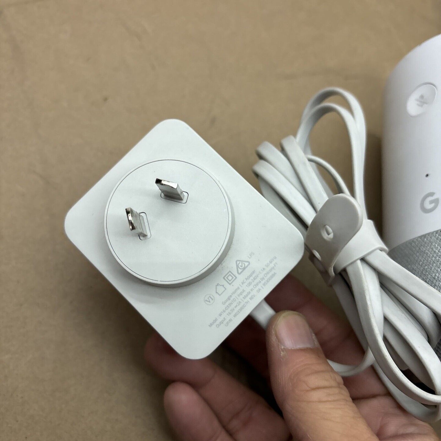 Google Home Smart Speaker and Home Assistant - White Slate