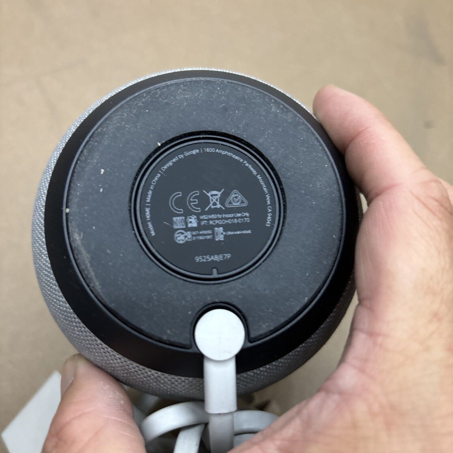 Google Home Smart Speaker and Home Assistant - White Slate