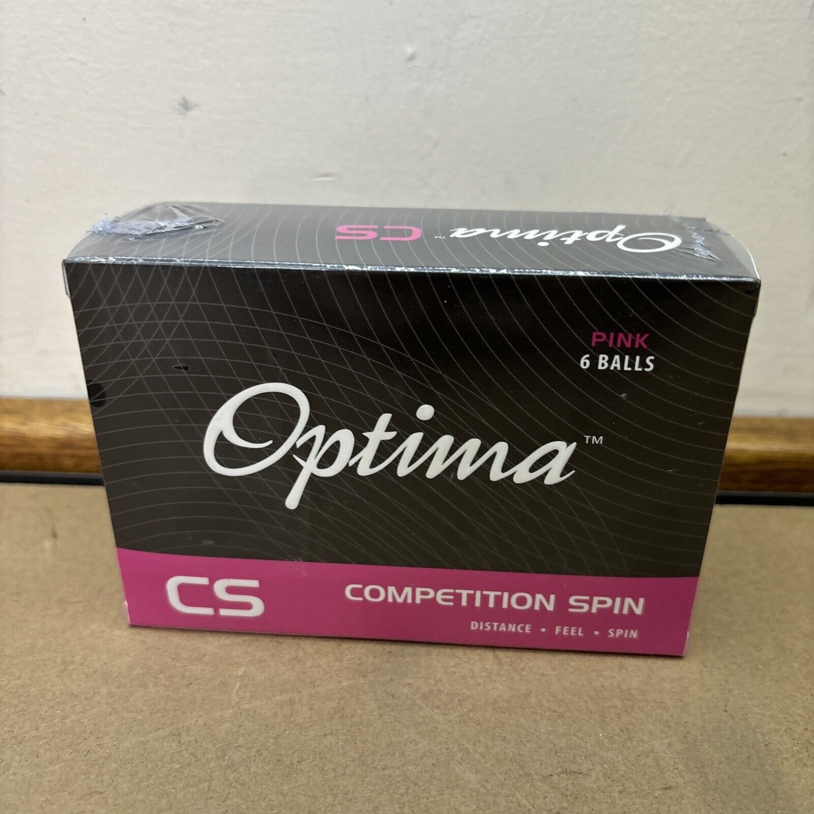 Optima CS 6x Pink Golf Balls Competition Spin *New Sealed* Retro Unit
