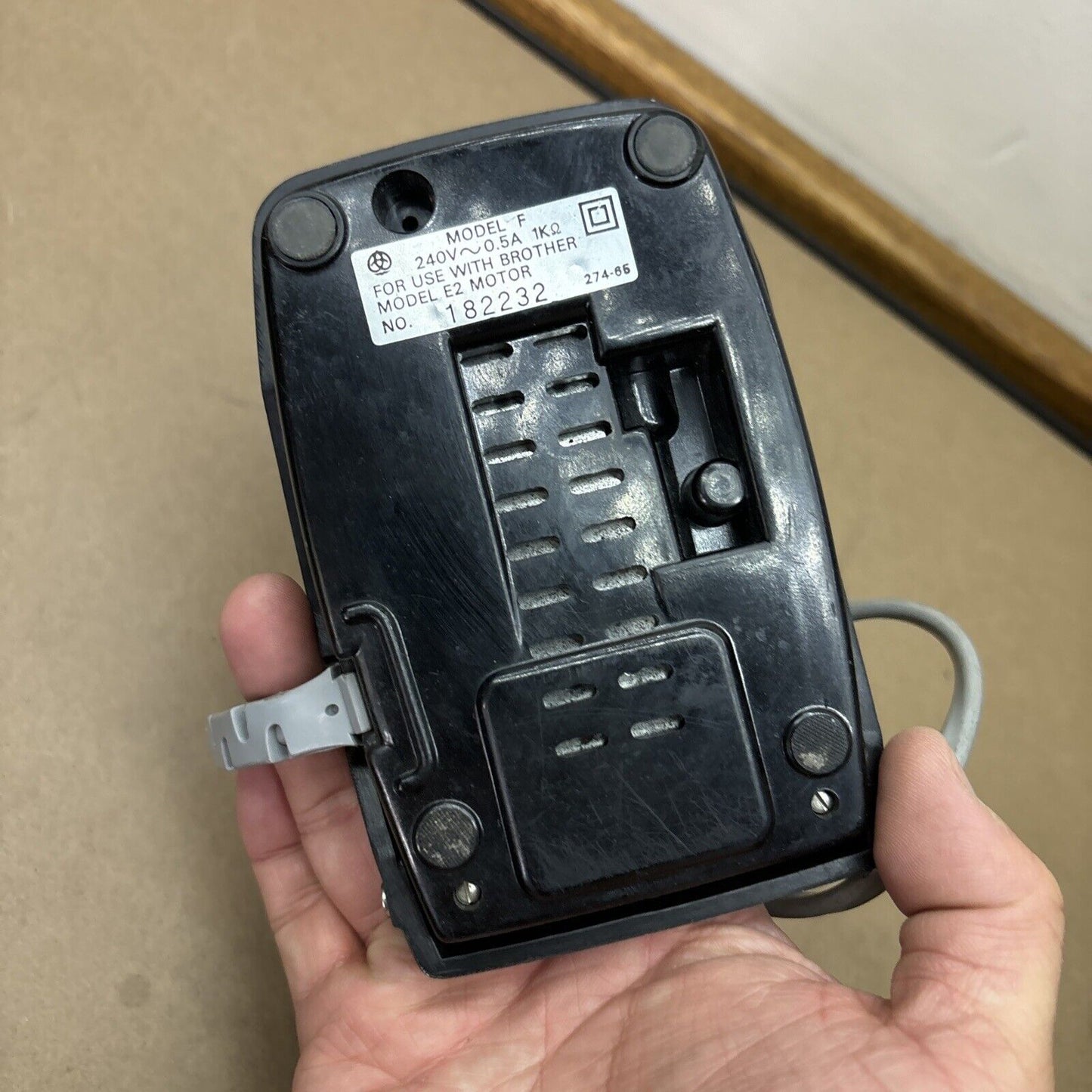 Model F Power Pedal Control For Brother Model E2 Motor Sewing Machine