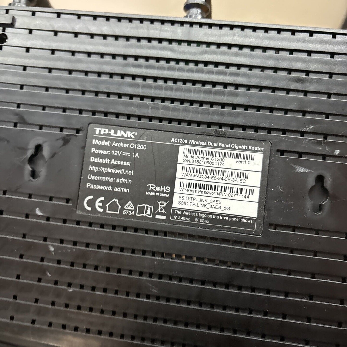 TP-Link Archer C1200 Wireless Dual Band Gigabit Router