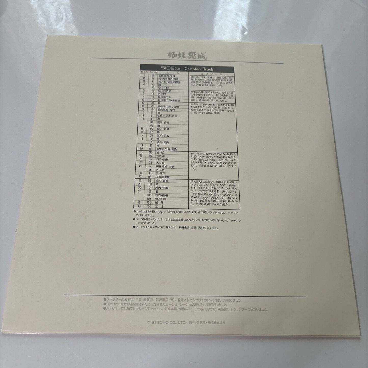 The Throne Of Blood (Laserdisc, 1957) NTSC Japan TLL-2408 Obi Akira Kurosawa