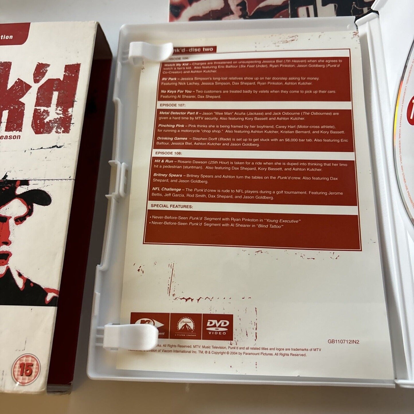 Ashton Kutcher: Punk'd - Season 1 (DVD, 2004, 2-Disc) Region 2