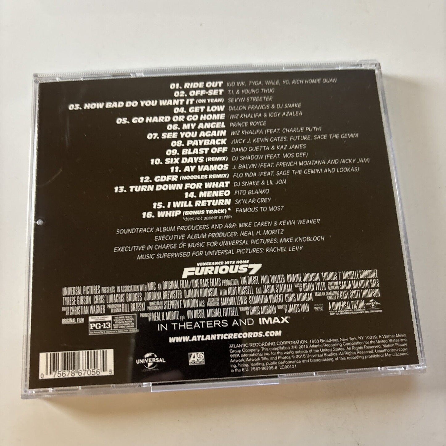 Furious 7 - Original Motion Picture Soundtrack (CD, 2015)