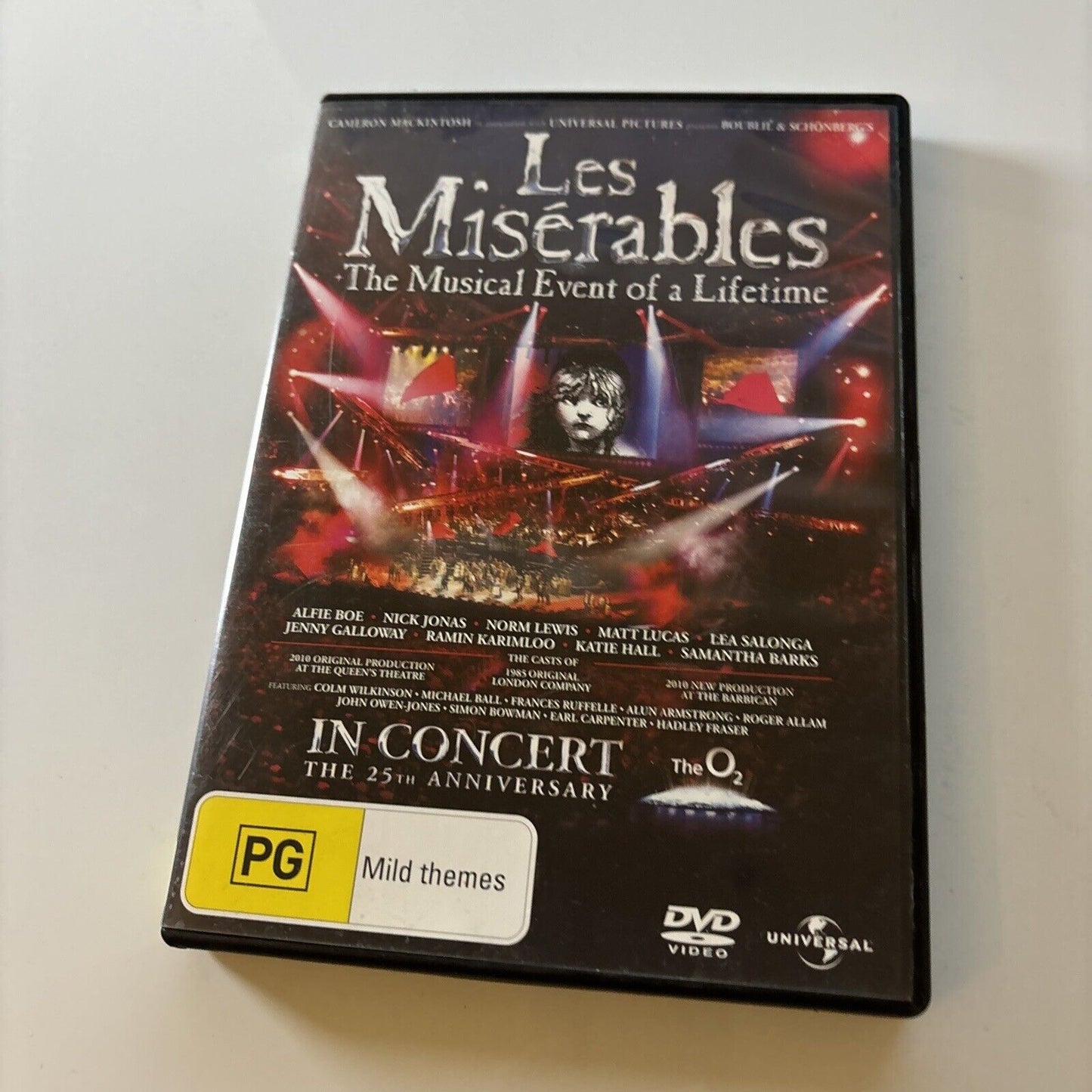 Les Miserables - 25th Anniversary Concert (DVD, 2010) Matt Lucas Region 4 &2