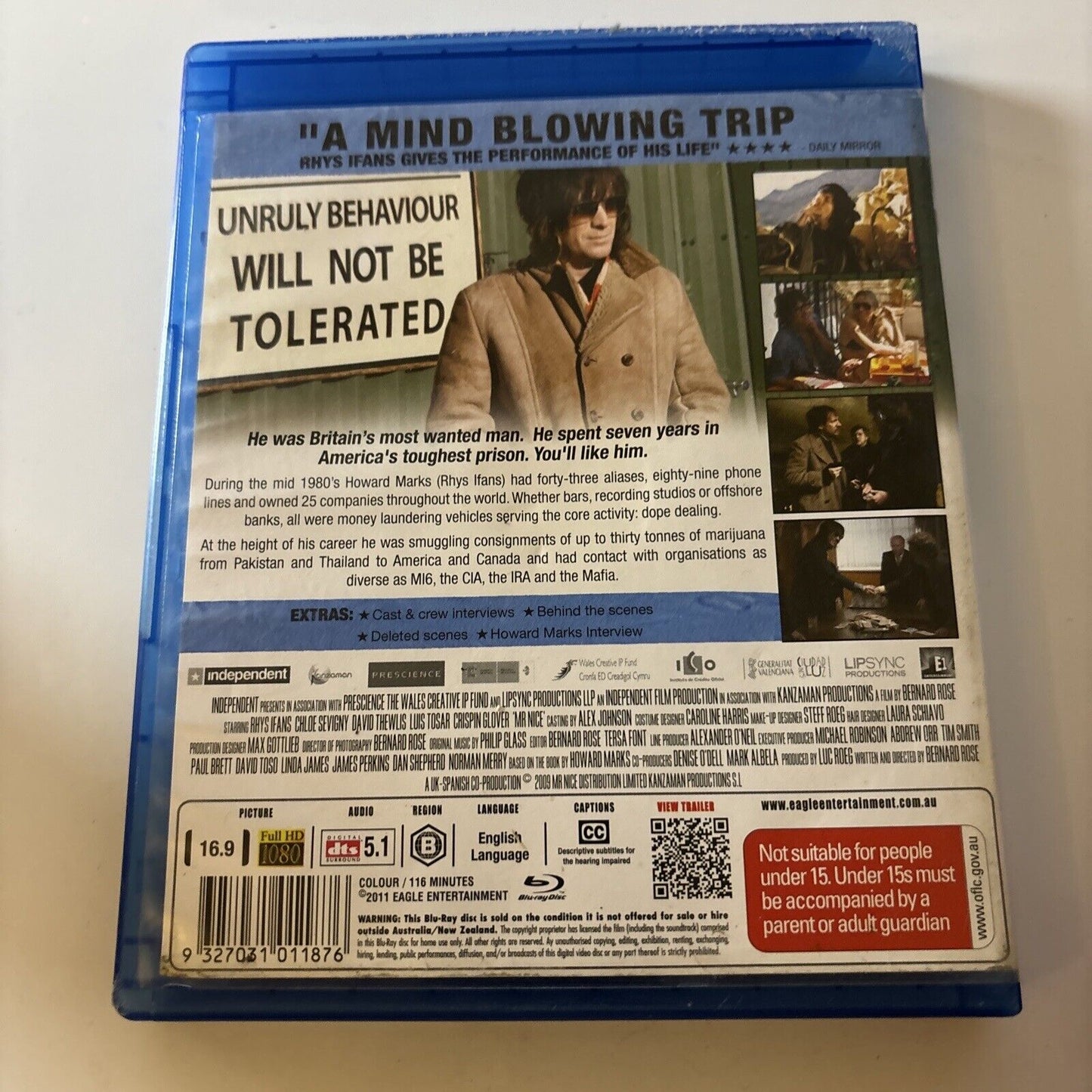 Mr. Nice (Blu-ray, 2010) Rhys Ifans,  Chloé Sevigny Region B