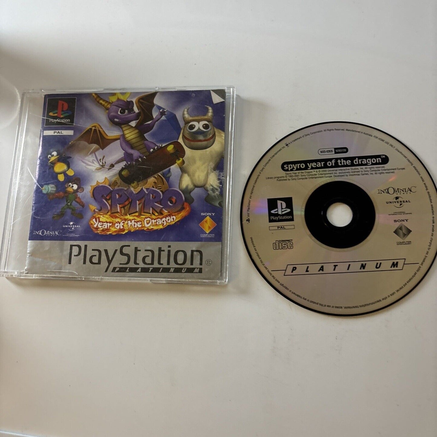 Spyro - Year Of The Dragon Sony Playstation 1 PAL *No Back Cover*