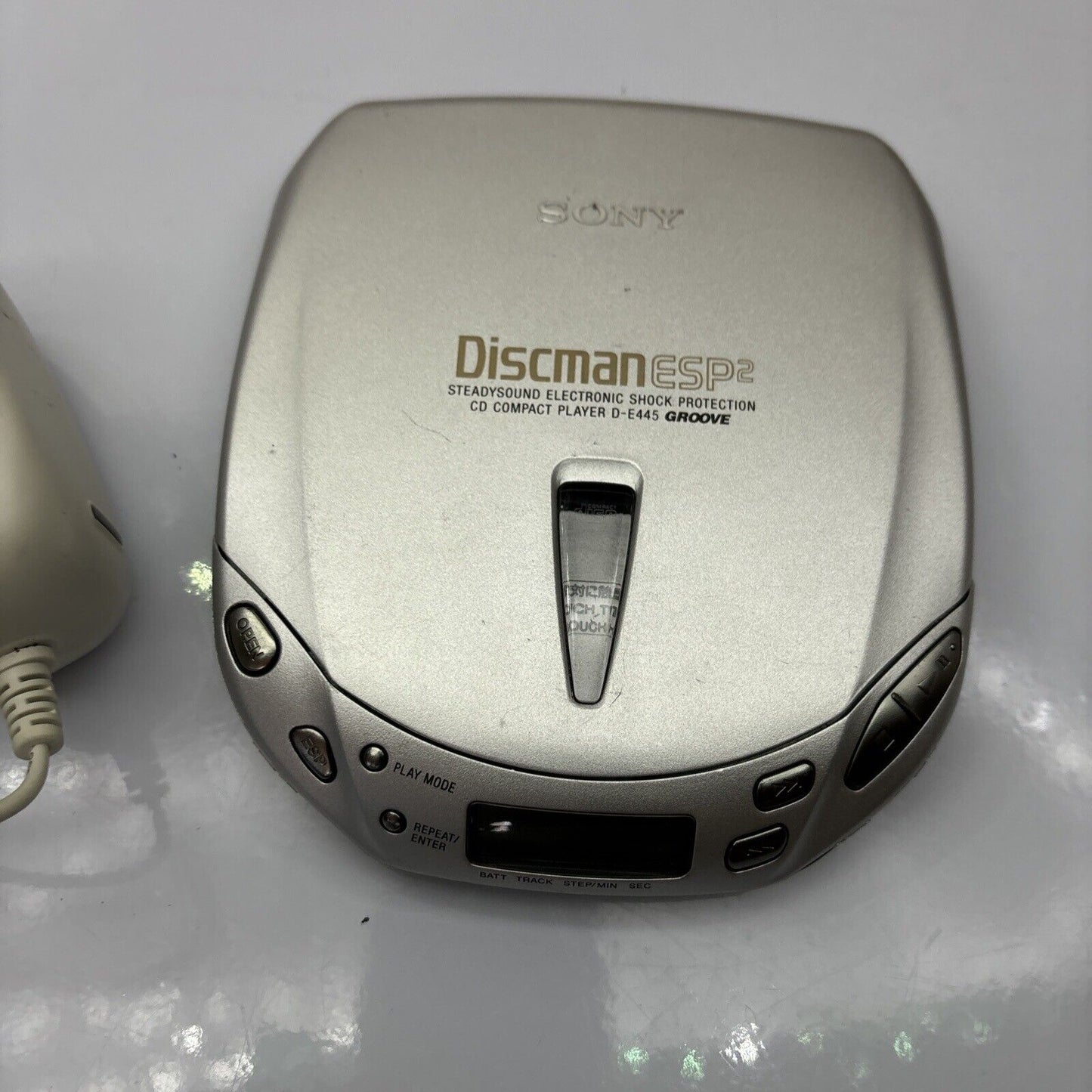 Sony Discman Portable CD Player D-E445 & AC Adapter *Not Working - For Parts*