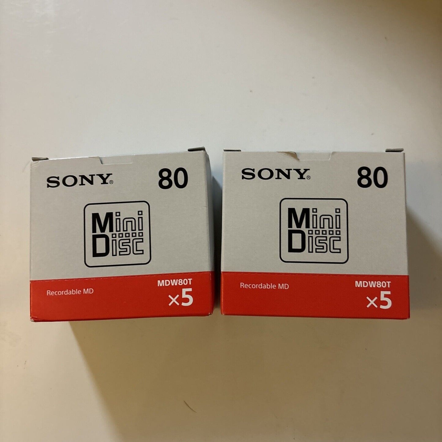 10x Sony Blank Recordable Minidisc MDW80T 80 Minutes