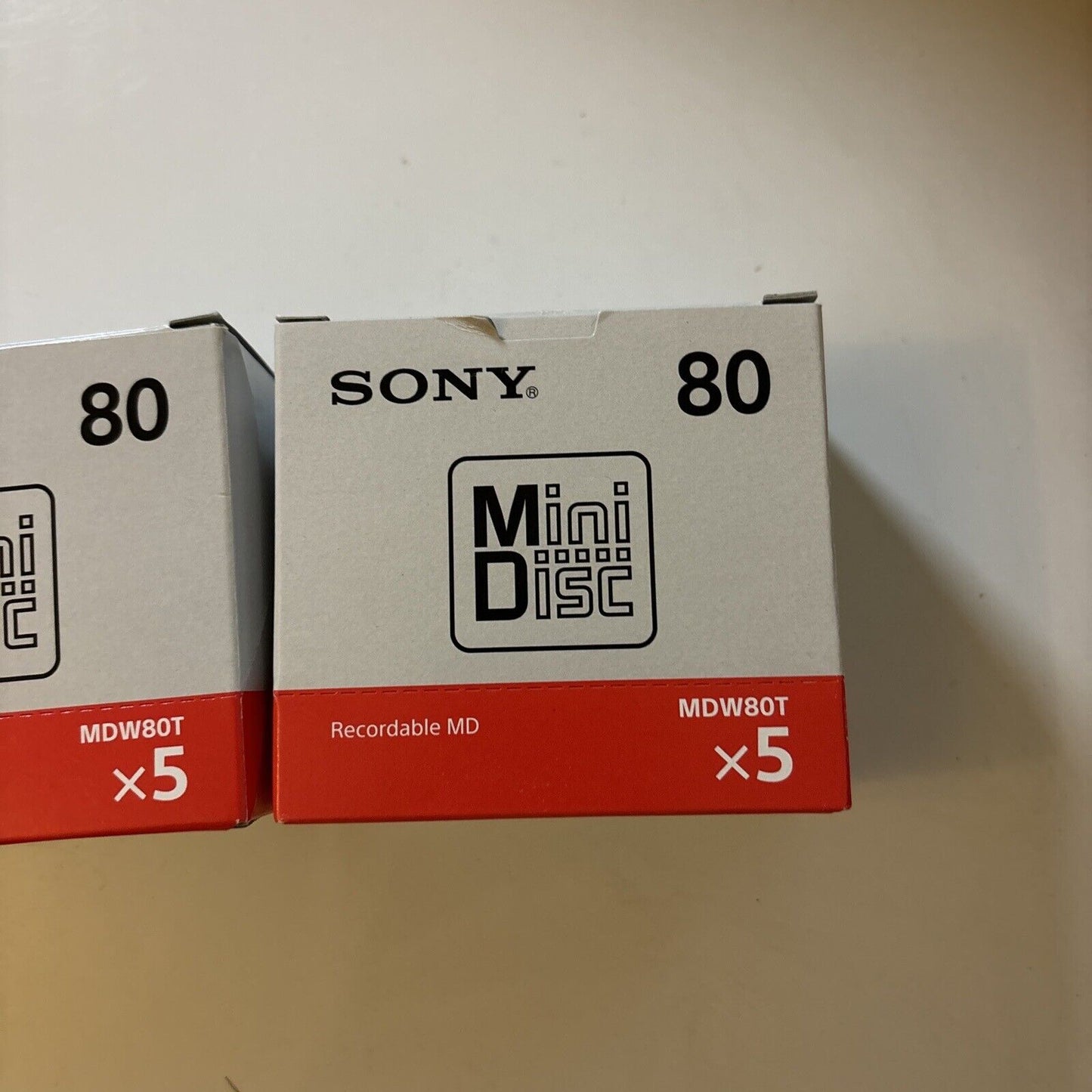 10x Sony Blank Recordable Minidisc MDW80T 80 Minutes