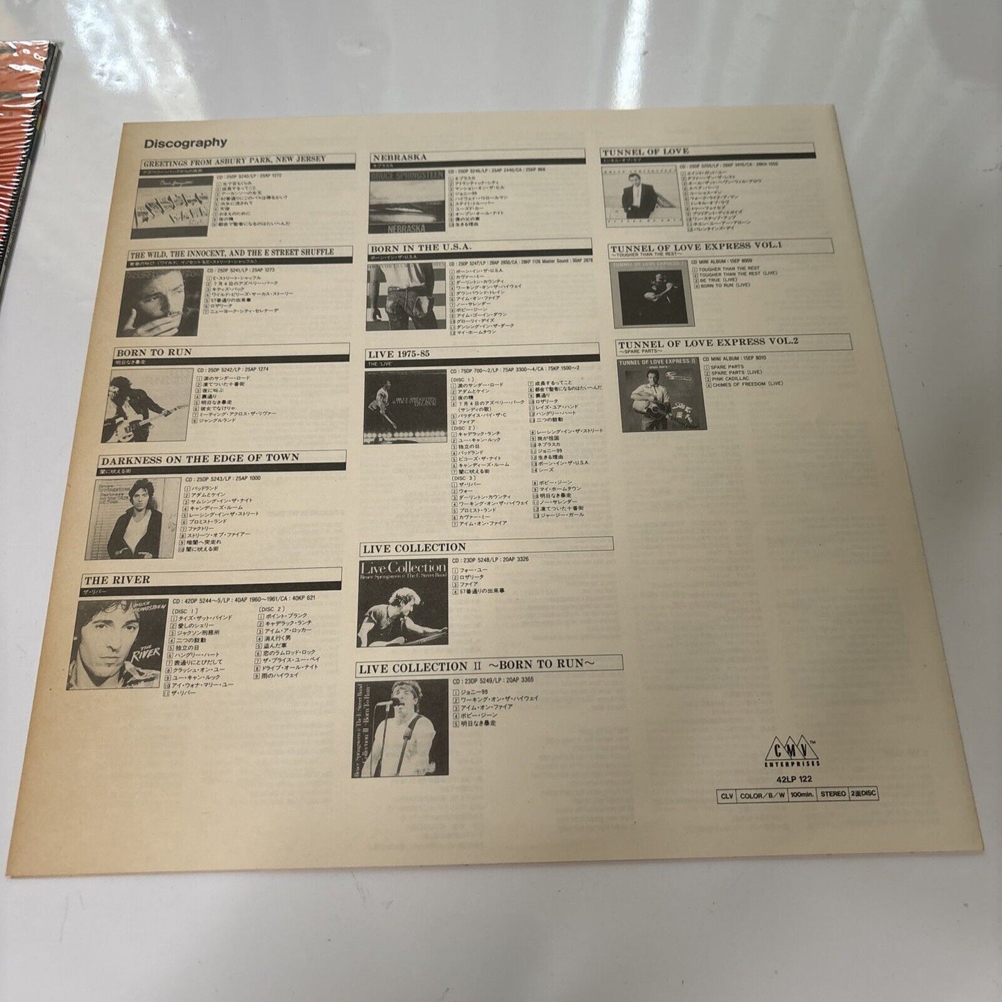 Bruce Springsteen - Video Anthology 1978-88 (Laserdisc, 1988) Obi NTSC 42LP-122