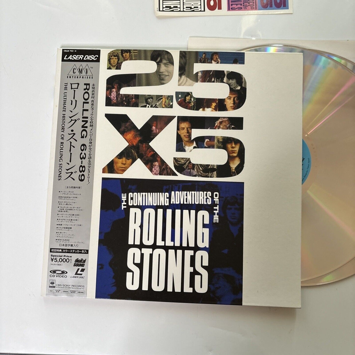 The Continuing Adventures Of The Rolling Stones (Laserdisc, 1989) Obi Gatefold