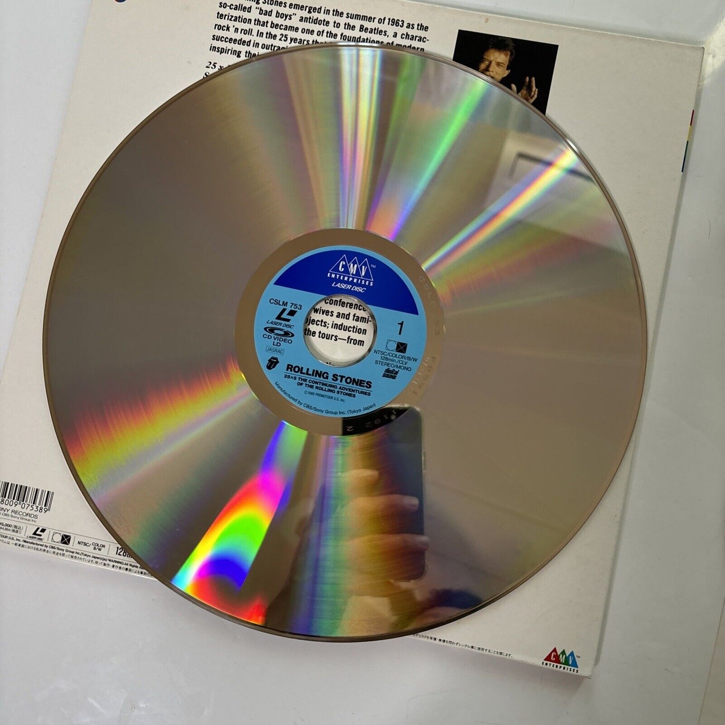 The Continuing Adventures Of The Rolling Stones (Laserdisc, 1989) Obi Gatefold